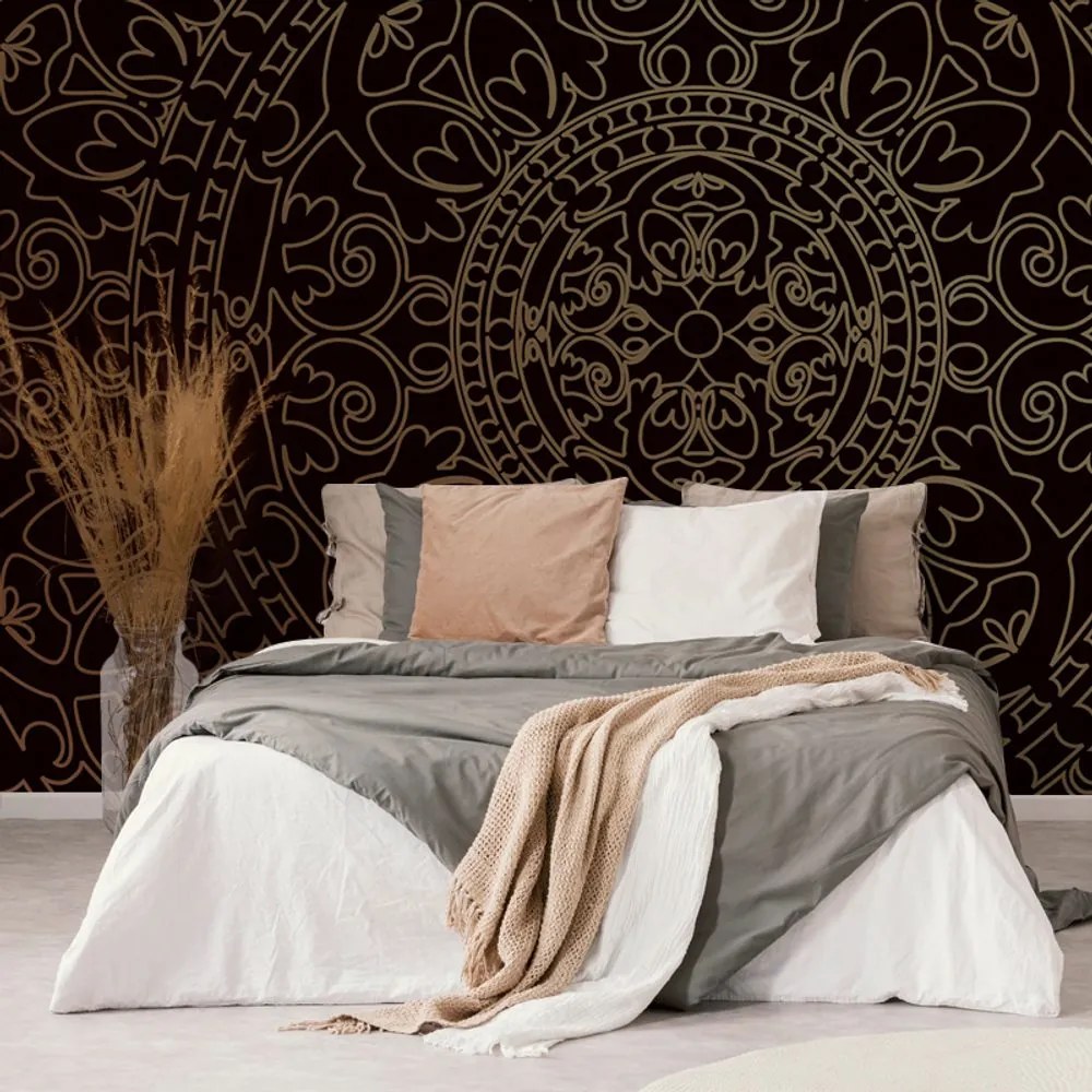 Tapet ornament oriental de aur
