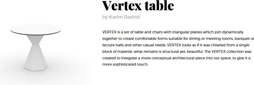 Masa de exterior / interior design modern premium VERTEX 50cm