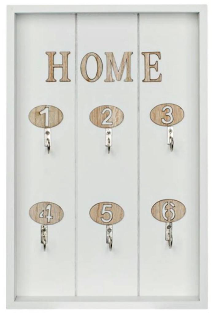 Cutie suport pentru chei, Home, Alb, 20x30cm