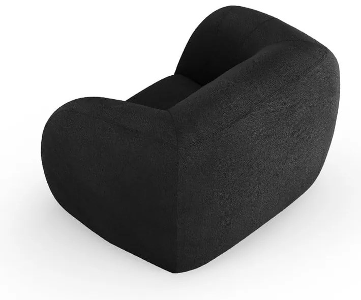 Fotoliu gri închis cu tapițerie din stofă bouclé Essen – Cosmopolitan Design