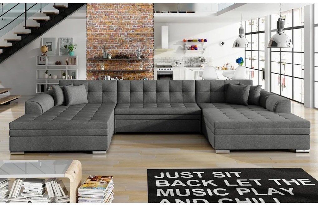 Supermobel Canapea extensibilă în formă de U VENTO, 355x80x165, Inari 100/soft 17