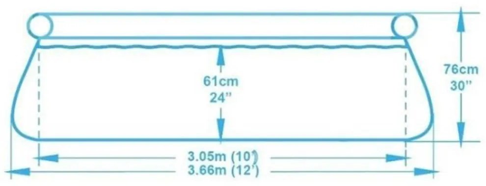 Piscina gonflabila, rotunda, cu filtru, 366x76 cm, bestway