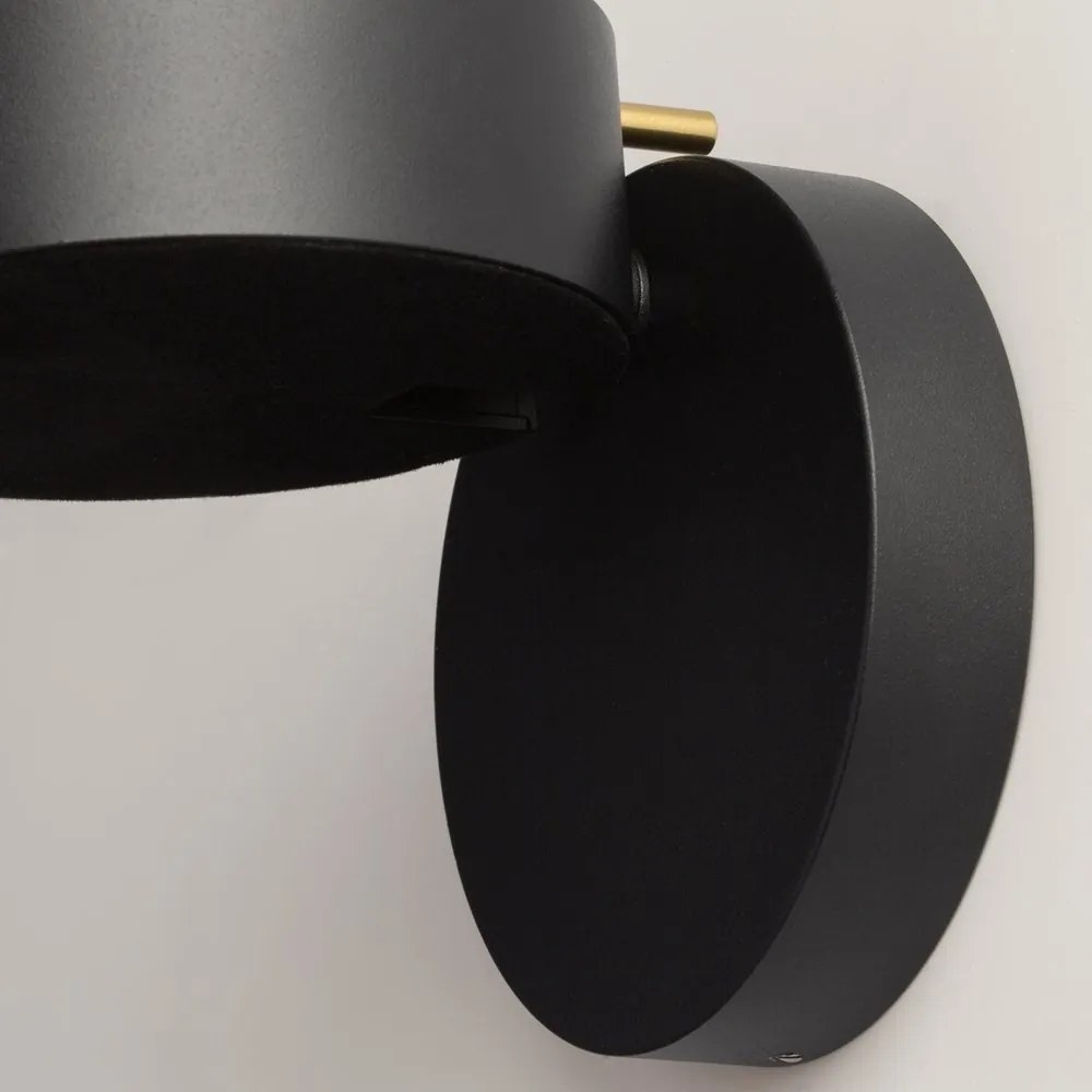 Aplica LED ambientala reglabila design modern minimalist Nuance negru/ auriu