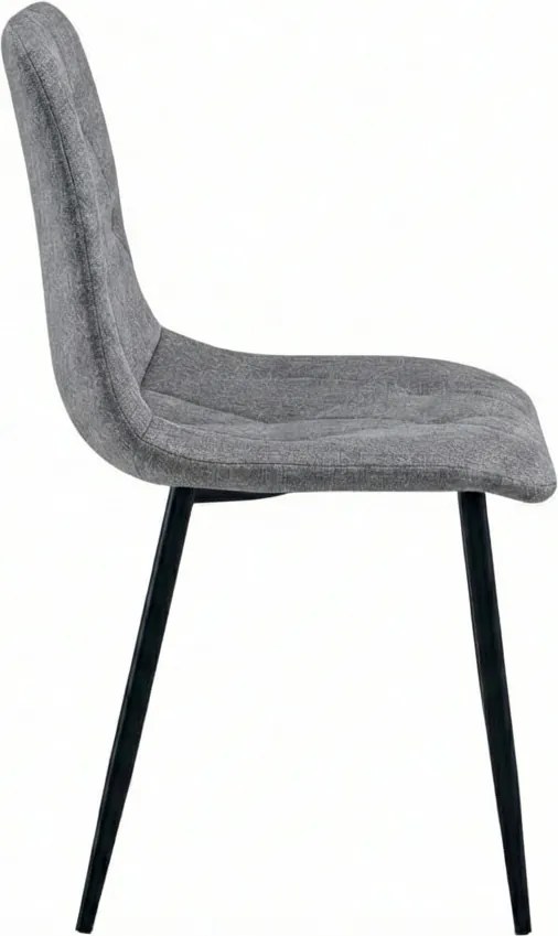 Scaun gri LIBRA PLATINUM GREY cu picioare negre