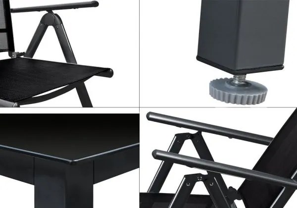 Deuba Ansamblu aluminiu ALU 1 + 6 - Negru