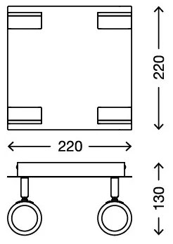 Briloner 2212-048 - Spot baie SURF LED 4xLED/4,5W/230V