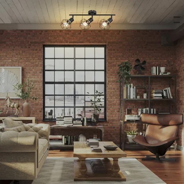 Spot Rabalux 71067 FRAN 3xE27/40W/230V negru