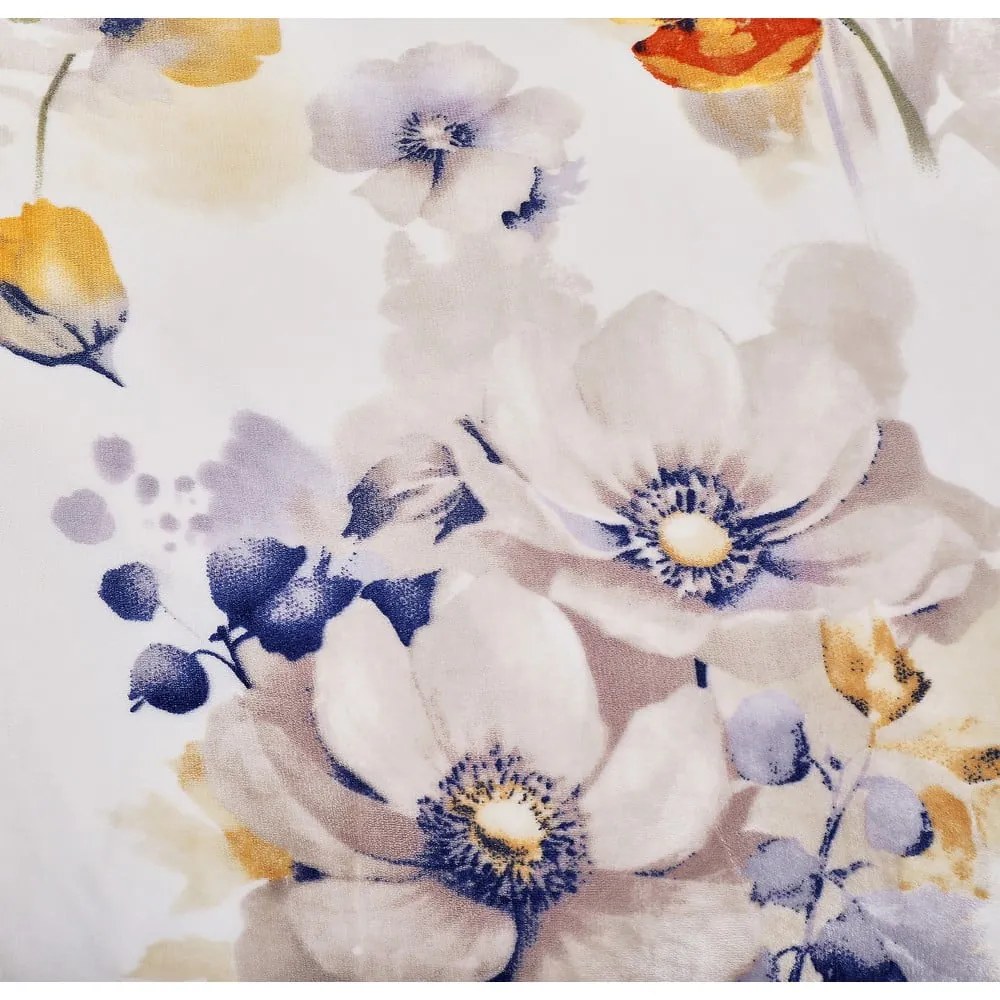 Lenjerie de pat albă din micropluș/cocolino pentru pat de o persoană 140x200 cm Blossom – My House