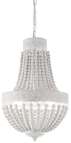 Lustră pe lanț Ideal Lux MONET 6xE14/40W/230V d. 50 cm cânepă/alb