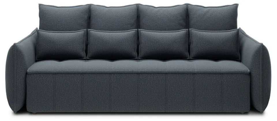 Canapea albastră extensibilă/cu spațiu de depozitare cu tapițerie din chenille 242 cm Weltton – ELTAP