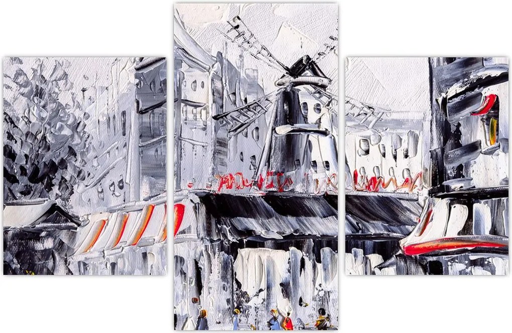 Tablou - Strada din Paris, pictură în ulei (90x60 cm)