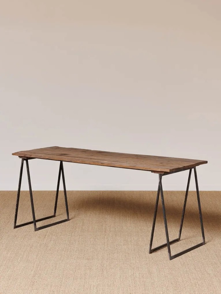 Masa dining, din lemn reciclat, cu aspect vintage, Sutton
