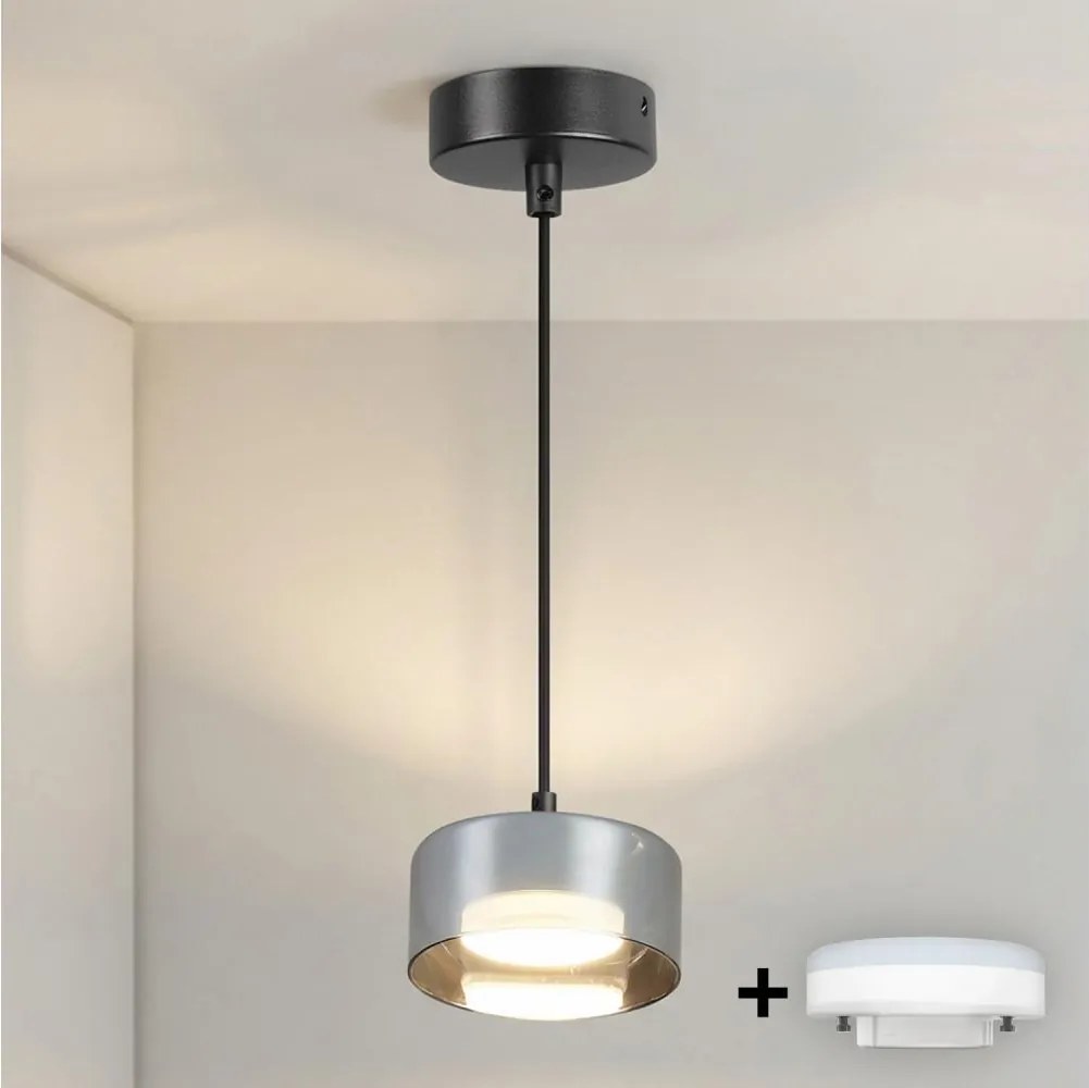 Brilagi - lustru LED RGB reglabil AURA LUX 1xGX53/14W/230V Wi-Fi Tuya negru/fumuriu