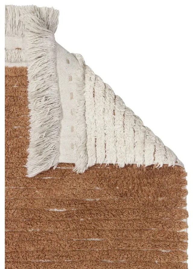 Covor cărămiziu/bej din bumbac 140x200 cm Duetto Toffee – Lorena Canals