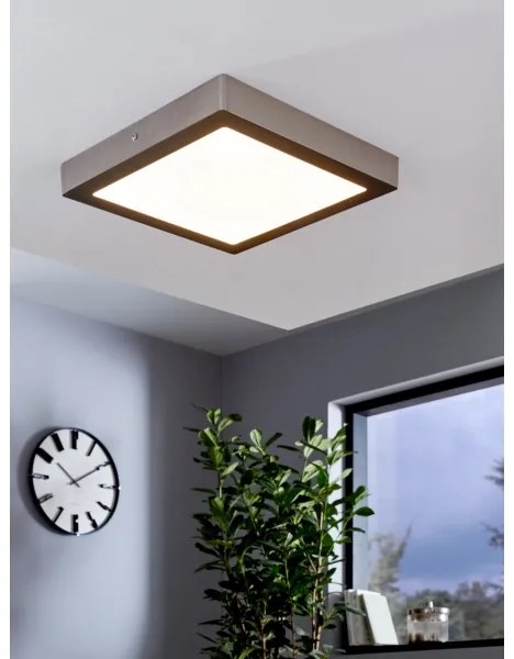 Plafonieră LED Eglo FUEVA 78218, 22 W, 230 V, 30 x 30 cm, crom mat