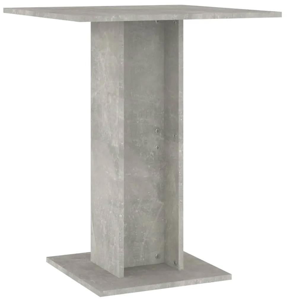 802106 vidaXL Masă de bistro, gri beton, 60 x 60 x 75 cm, PAL