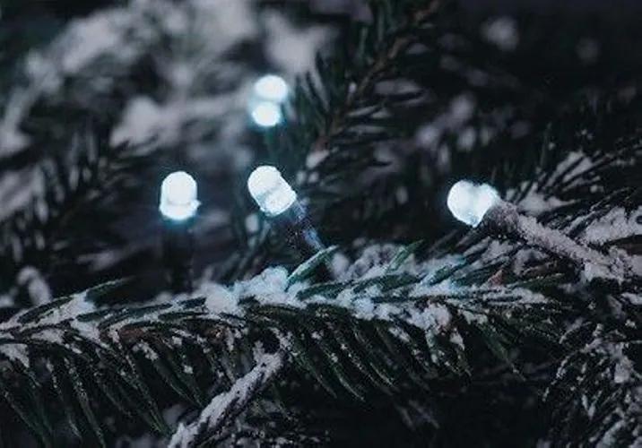 Lanț de Crăciun LED - 10 m, 100 de LED-uri, alb rece