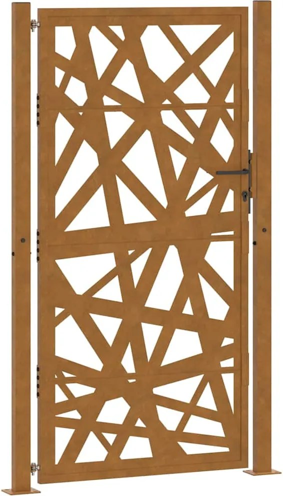 vidaXL Poartă de grădină 100x200 cm, oțel rezistent la intemperii, design ușor