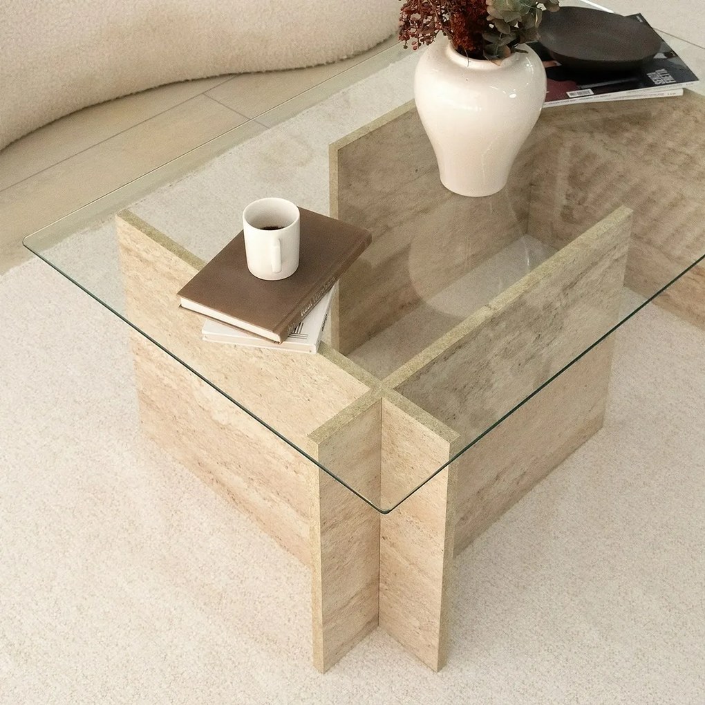 Măsuță de conferință New Escape Travertine