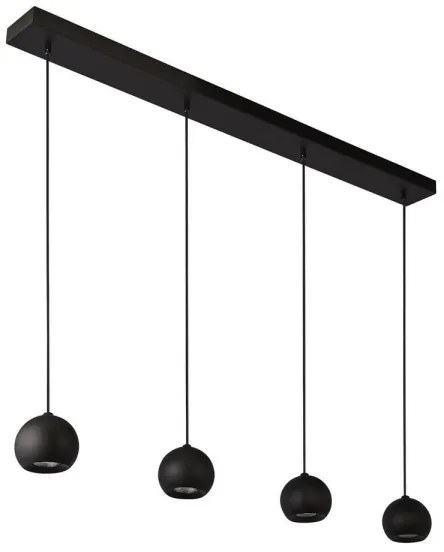 Lustră pe cablu EINDHOVEN 4xGU10/50W/230V neagră Searchlight 1014-4BK