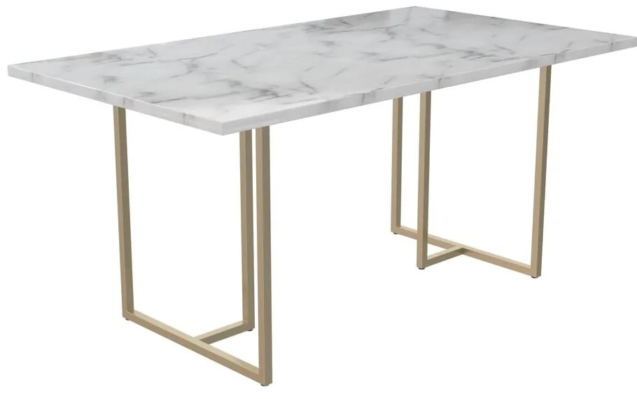 Masă de dining cu aspect de marmură 90x160 cm Astor – CosmoLiving by Cosmopolitan