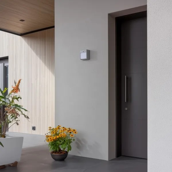 Aplică LED de exterior cu senzor Brilagi TERNI LED/12W/230V gri IP44