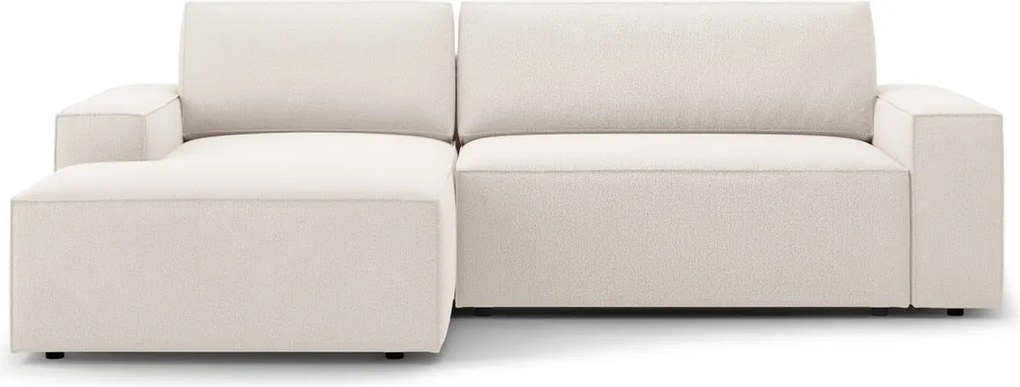 Coltar extensibil stanga 3 locuri cu lada depozitare, Jodie-78, Micadoni Home, 246x151x86 cm, tesatura structurata, bej deschis