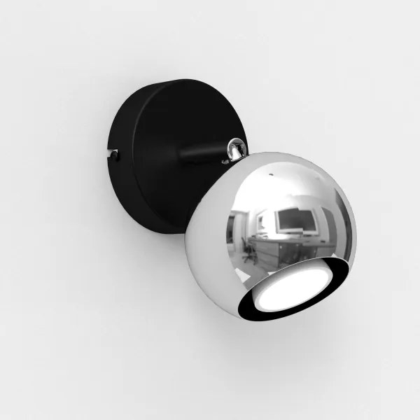 Spot de perete COMET 1xGU10/8W/230V negru/crom lucios