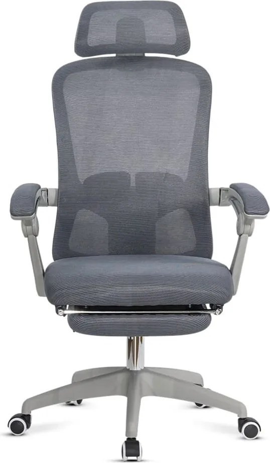 Scaun ergonomic OFF 430 gri, suport picioare și rabatare 135°