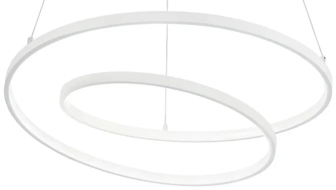 Lustra LED suspendata design modern circular OZ SP D80 ON-OFF BIANCO