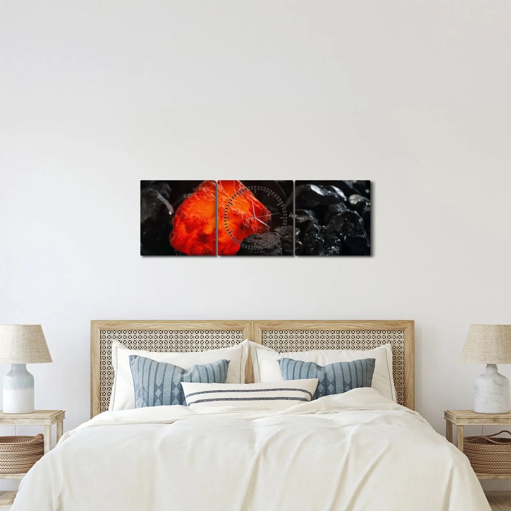 Tablou - Mineral strălucitor (cu ceas) (90x30 cm)