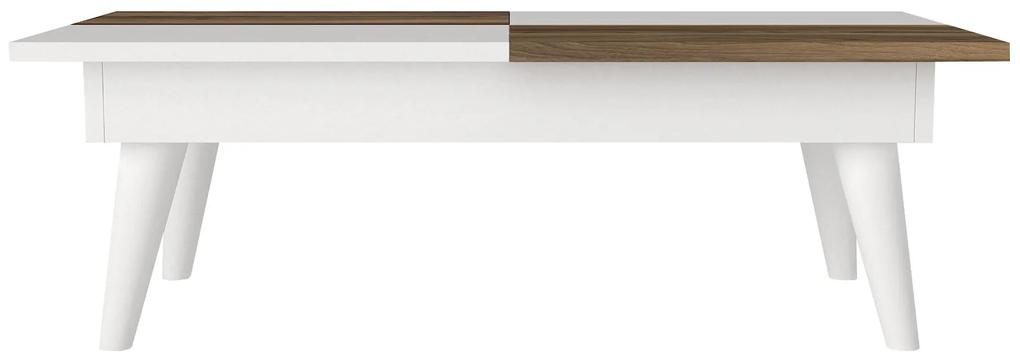 Masuta de Cafea , UnicUtil, 90 x 30 x 44 cm, Alb si Maro