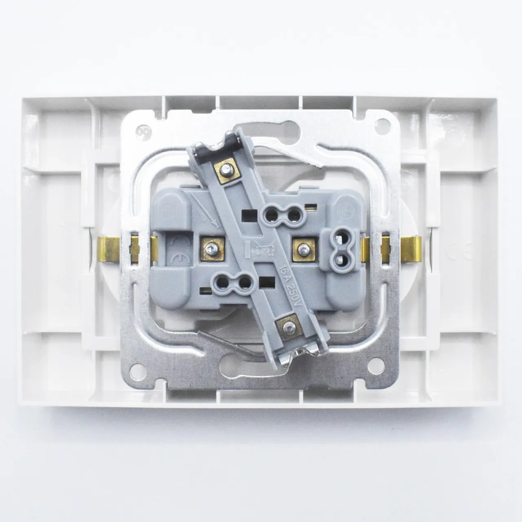 Priza dubla cu impamantare Karre Plus Panasonic, ST, alba