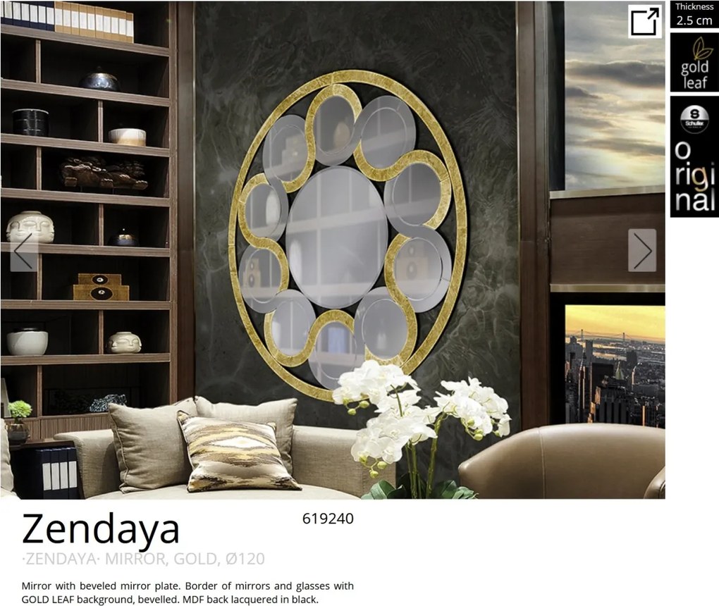 Oglinda decorativa design de lux Zendaya 120cm