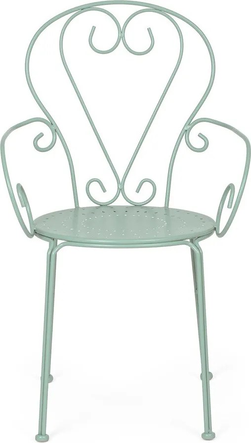 Scaun de grădină verde mentă din metal Etienne – Bizzotto