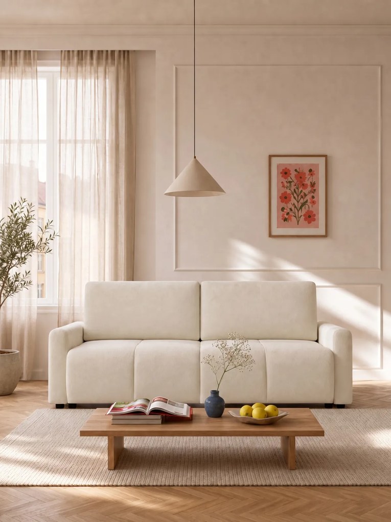 Canapea extensibilă Velaro - material tricotat bej Vela 03