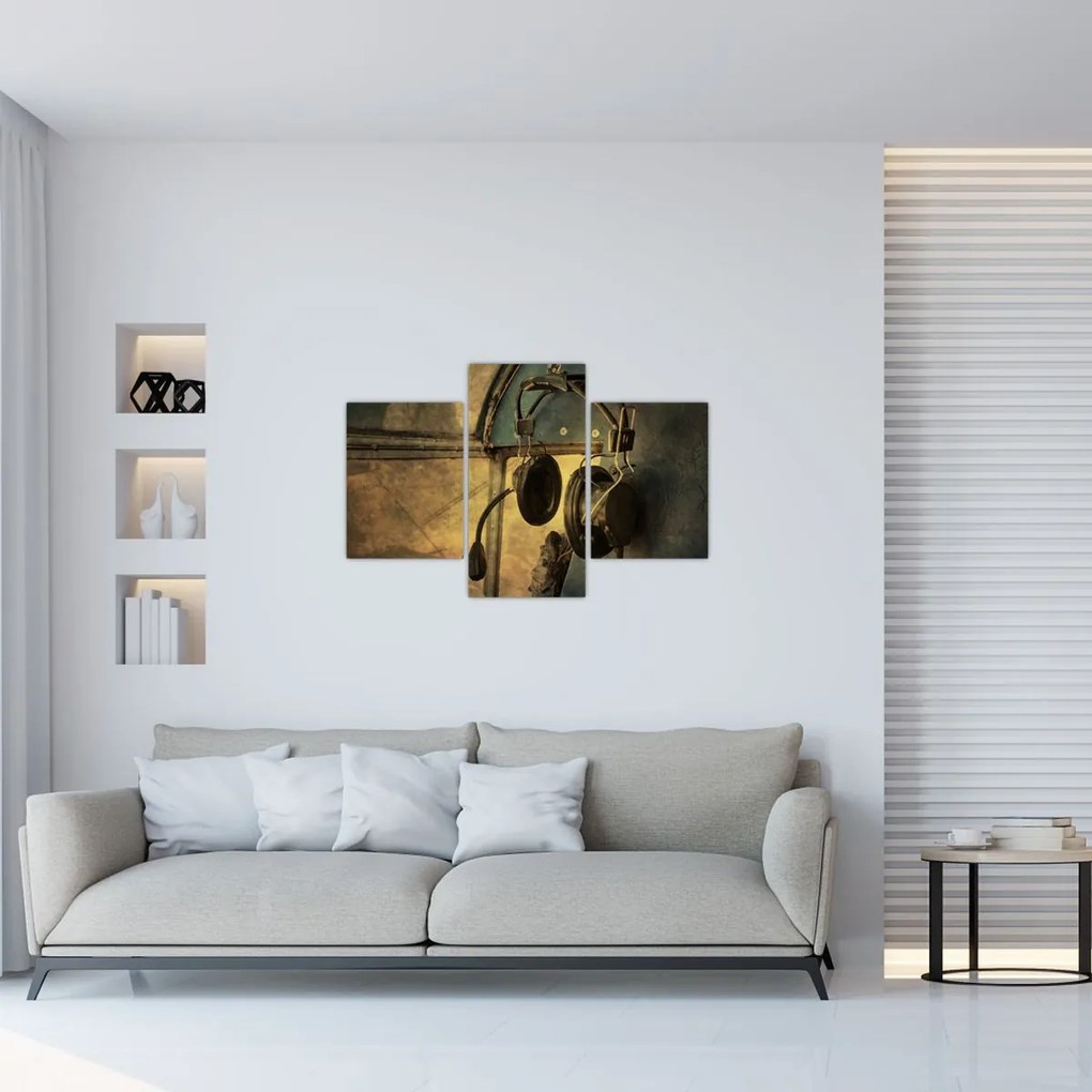 Tablou - Căști de avion de epocă (90x60 cm)