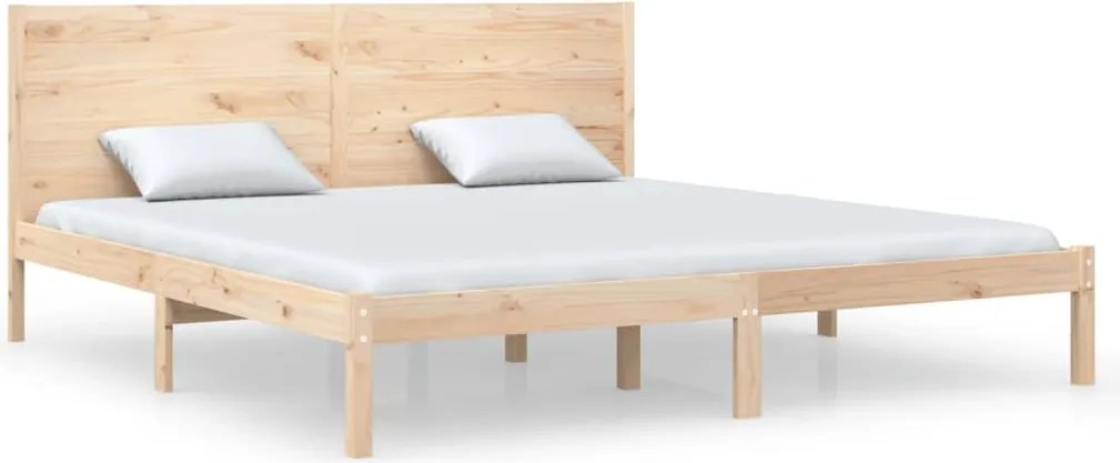 vidaXL Cadru de pat fără saltea, 200x200 cm, lemn masiv pin
