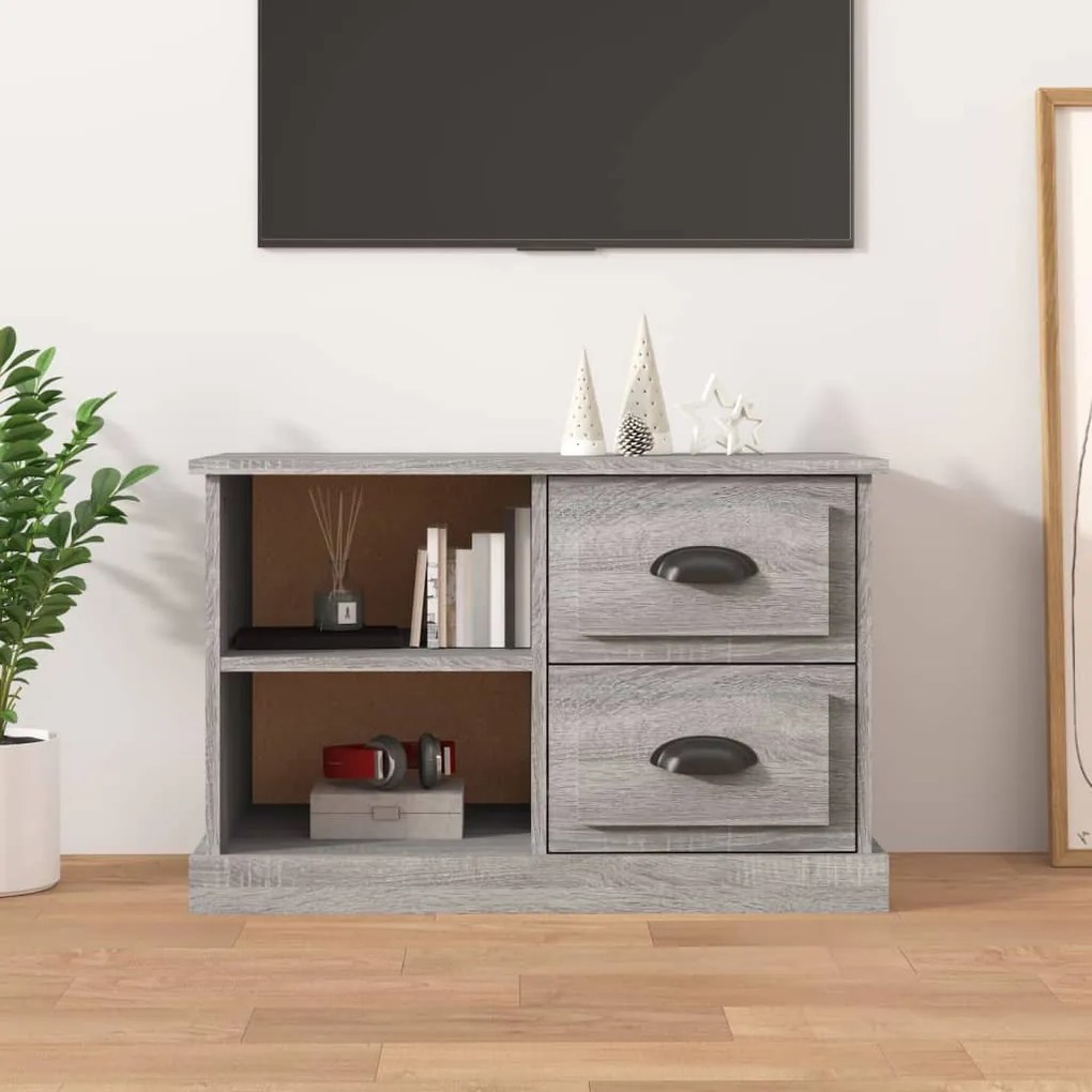 816174 vidaXL Comodă TV, gri sonoma, 73x35,5x47,5 cm, lemn prelucrat