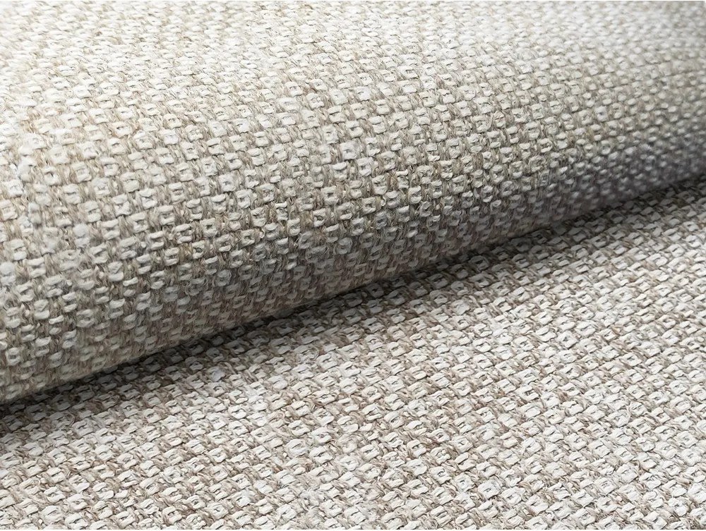 Pat matrimonial bej tapițat cu spațiu de depozitare cu somieră 160x200 cm Mano – Makamii