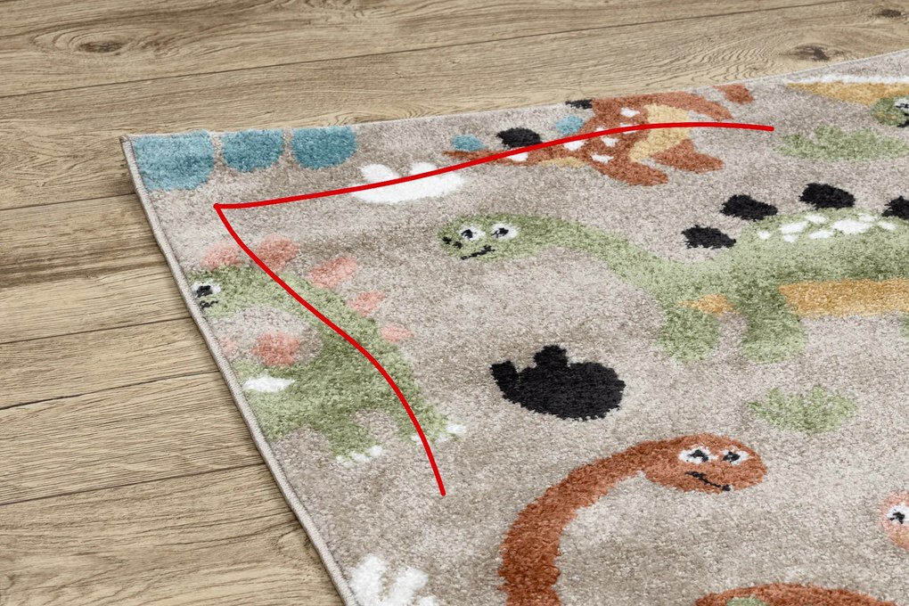 Covor FUN Dino pentru copii, Dinoszauruszok bej - SECUNDAR-COTATI PRODUSUL