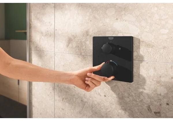 GROHE 348822430 - Set de duș PRECISION, 250 × 250 mm, negru