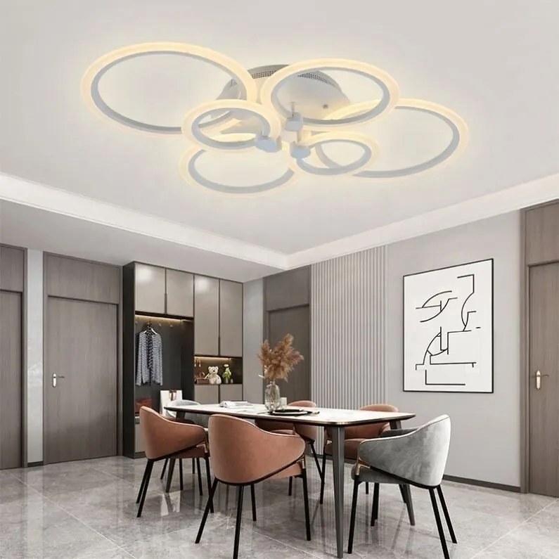 Lustra LED Eclipse – 148W, cu telecomanda, 13.000 lumeni, 3 temperaturi de culoare