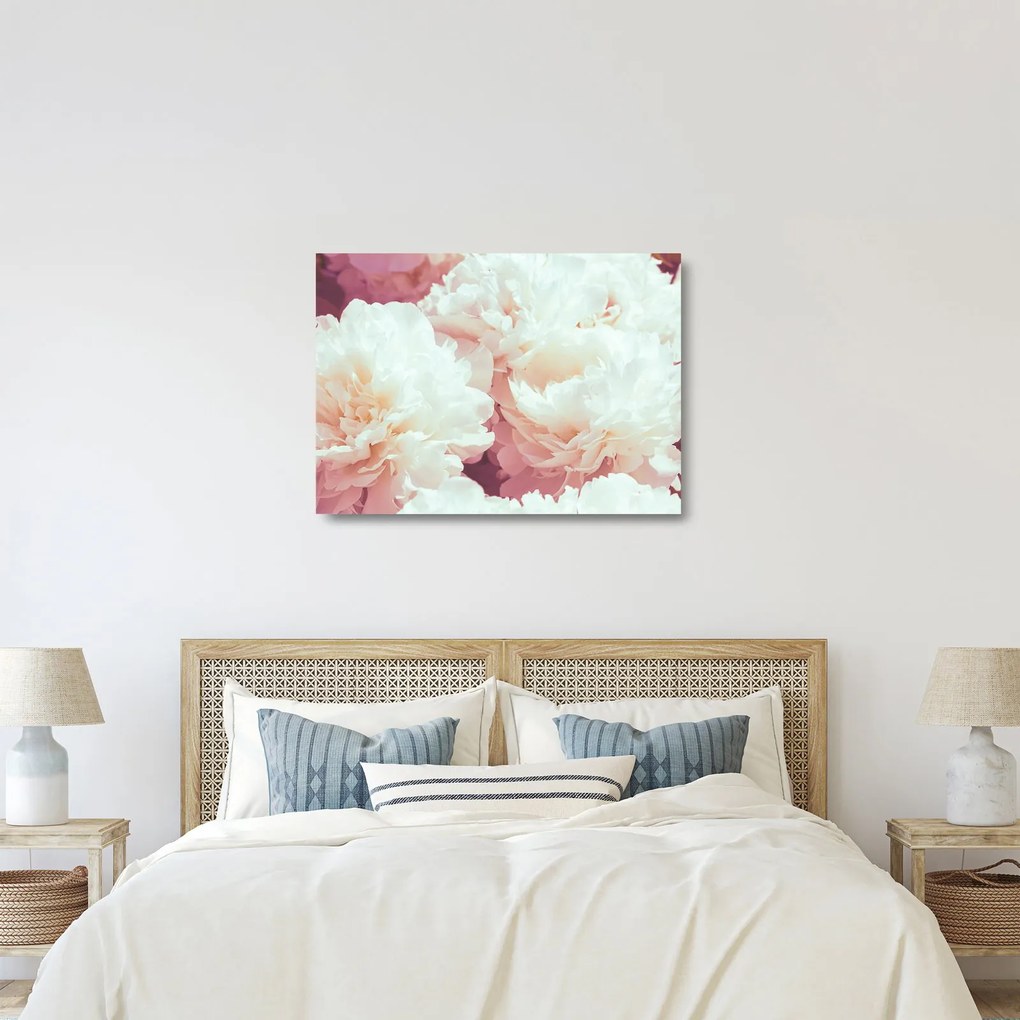 Tablou pe sticlă cu flori (70x50 cm)