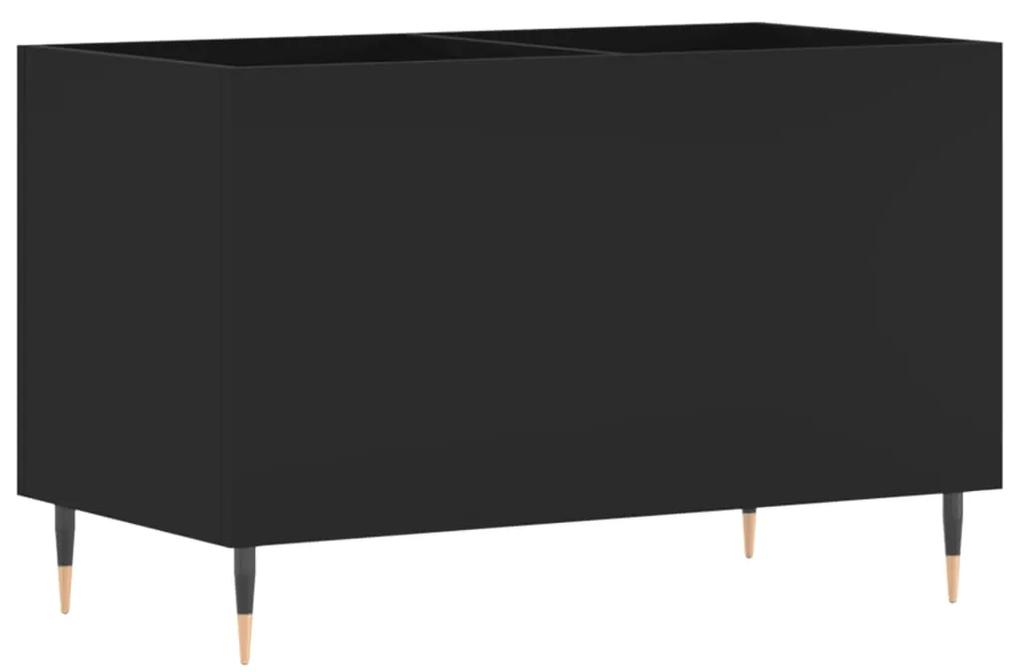 831717 vidaXL Dulap pentru discuri, negru, 74,5x38x48 cm, lemn prelucrat
