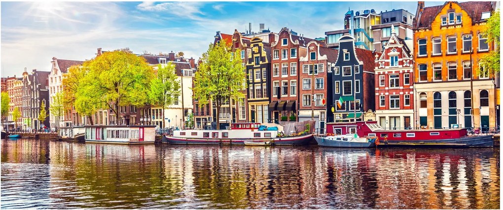 Tablou - Case dansatoare, Amsterdam (120x50 cm)