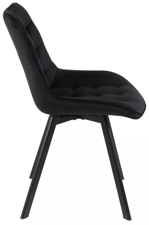 Scaun rotativ Monti velvet negru/negru Blu19