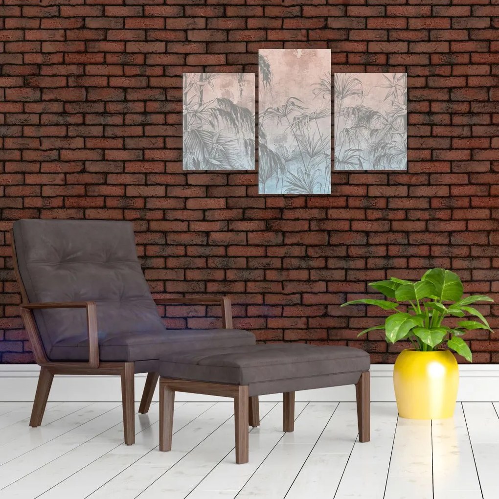 Tablou - Plante tropicale pe perete (90x60 cm)