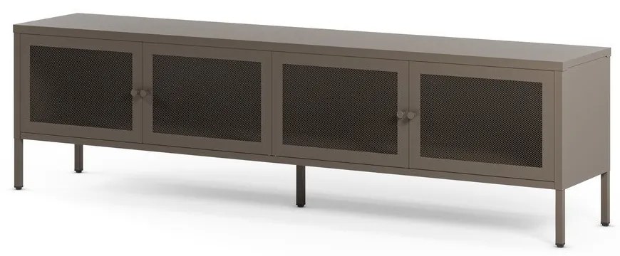 Comodă TV gri din metal 160x50x35 cm Fayna – Marckeric