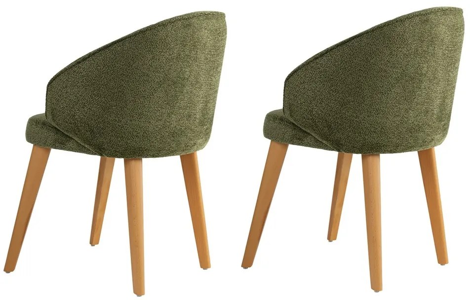 Set de scaune de sufragerie Bentley Green and DarkOak, 2 buc.